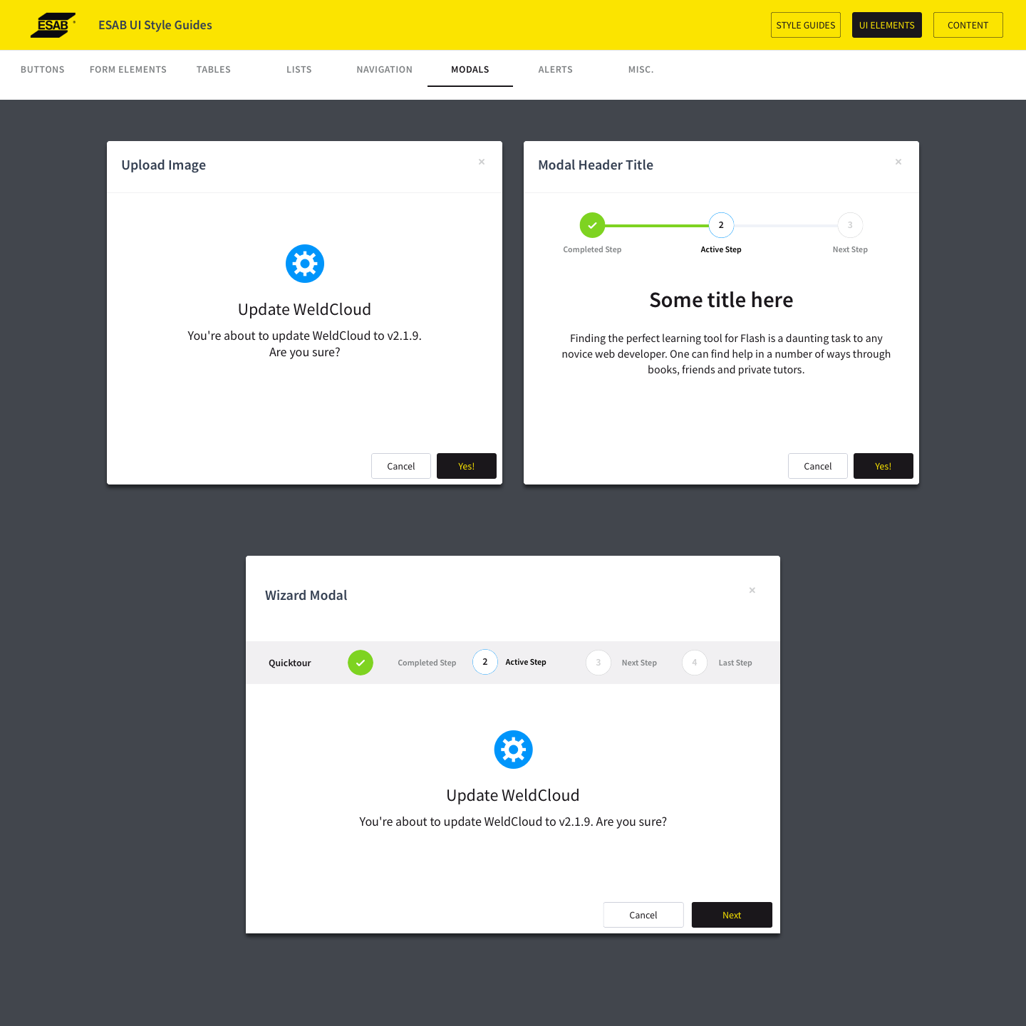 Esab-UI-Elements-Modals